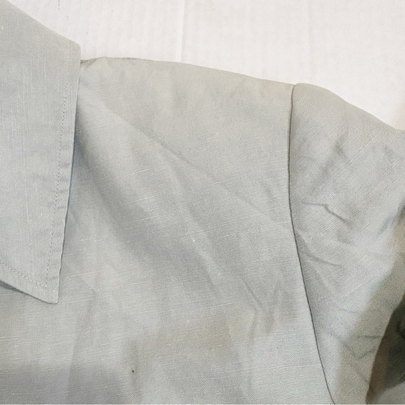 Classiques Entier Silk and Linen Jacket Size XS Sage Green Zip Up Quiet Luxury - Picture 13 of 15